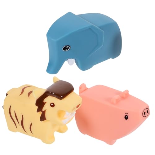 GOOHOCHY 3 Stück Teiliges Badespielzeug aus Leichtem Kleine Landtiere Wasserspritzend Kompakt und Griffig Sicher und Langlebig Badewannen für Kleinkinder Jungen Mädchen von GOOHOCHY