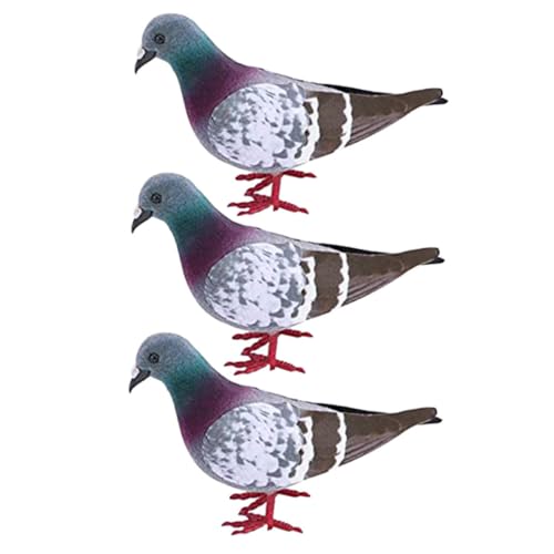 GOOHOCHY 3pcs Simulierte Tauben Modellpaare Figuren Gefälschte Tauben Model Home Table Dekorationen GOOHOCHY 3pcs Simulierte Tauben Modellpaare Figuren Gefälschte Tauben Model Home Table Dekorationen von GOOHOCHY
