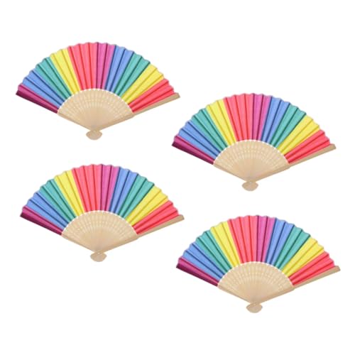 GOOHOCHY 4 Stück Faltbare Fächer aus Fotorequisiten für Partys Bühnenaufführungen und Dekoration Regenbogen GOOHOCHY 4 Stück Faltbare Fächer aus Fotorequisiten für Partys Bühnenaufführungen und Dekoration Regenbogen von GOOHOCHY