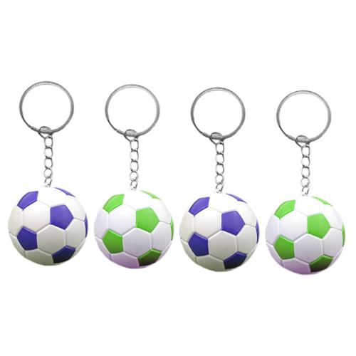 GOOHOCHY 4 Stück Fußball Schlüsselanhänger Fußball-Partygeschenke Taschenanhänger schlüsselanhänger kinder schlüsselanhänger für kinder Charme - kleiner Schlüsselanhänger Schlüsselbund von GOOHOCHY