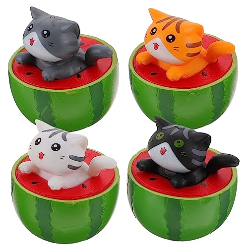 GOOHOCHY 4-teiliges Katzenornament Landschafts-wassermelonen-katzenstatue Bonsai Bastel-pflanzgefäß-Dekoration Für Garten Hof Baum Blumenbeet Hinterhof GOOHOCHY 4-teiliges Katzenornament Landschafts-wassermelonen-katzenstatue Bonsai Bastel-pflanzgefäß-Dekoration Für Garten Hof Baum Blumenbeet Hinterhof von GOOHOCHY