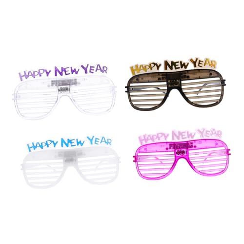 GOOHOCHY 4 Stück LED Partybrille für Neujahr Lustige mit Kreativem Design Geeignet für Partys und Feierlichkeiten aus Robustem Bequem und Sofort Einsatzbereit Zufällige GOOHOCHY 4 Stück LED Partybrille für Neujahr Lustige mit Kreativem Design Geeignet für Partys und Feierlichkeiten aus Robustem Bequem und Sofort Einsatzbereit Zufällige von GOOHOCHY