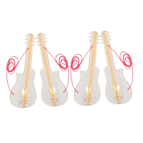GOOHOCHY 4 Stück Teiliges Holz Gitarre für DIY Projekte für Jungen und Mädchen um Musik zu Lernen und Kreativ Geeignet für Kleine Hände und Individuellen Ausdruck GOOHOCHY 4 Stück Teiliges Holz Gitarre für DIY Projekte für Jungen und Mädchen um Musik zu Lernen und Kreativ Geeignet für Kleine Hände und Individuellen Ausdruck von GOOHOCHY