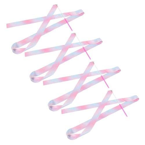 GOOHOCHY 4 Stück Teiliges Tanzband mit Funkelndem Farbverlauf Lange Ribbons für Tanzaufführungen und Partys Fördert Kreativität und Ausdruckskraft von GOOHOCHY
