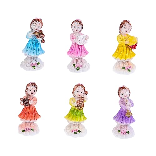 GOOHOCHY 6 Stück Elf-Ornament Fee Zwerge Ornamente Zubehör Mini-Ornament Layout- Lebhaftes Handwerkliches Mikro-landschaftsbau-Ornament Micro Landscape Decor Harz von GOOHOCHY