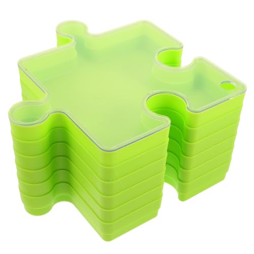 GOOHOCHY 6 Stück Kinderrätselspeicherbox Organizer Tablett Puzzletafel Mit Abdeckung Perlen Tablett Für Malperlen Puzzle-sortierfächer Puzzle-Organizer Plastik Grün von GOOHOCHY