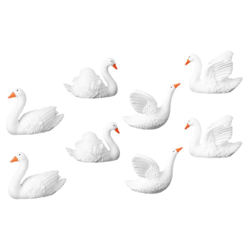 GOOHOCHY 8 Stück Landschaft Schwan Tiermodell Gartendeko Accessoire Desktop-Ornament Puppenhausdekor Miniaturschmuck Harz Weiß GOOHOCHY 8 Stück Landschaft Schwan Tiermodell Gartendeko Accessoire Desktop-Ornament Puppenhausdekor Miniaturschmuck Harz Weiß von GOOHOCHY