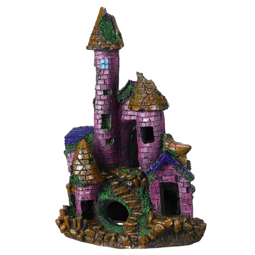 GOOHOCHY Aquarium-Schloss Dekoration Mittelalterliches Ornament Für Aquarium Aus Harz Halloween-deko Groß von GOOHOCHY