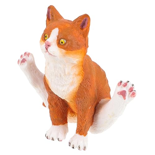 GOOHOCHY Cat Figurine Katzenmodell Dekoration Für Zuhause Und Büro Kleine Katze Statue PVC Für Garten Und Auto von GOOHOCHY