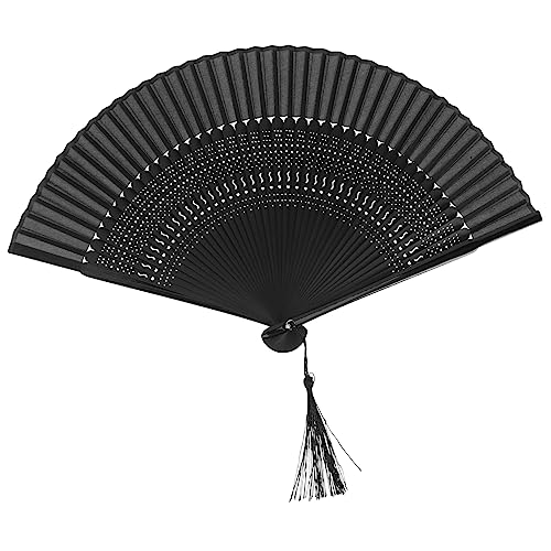 GOOHOCHY Faltbarer Chinesischer Fächer Eleganten Quasten Handfächer für Tanz Aufführungen Hochzeiten und Sommerreisen Accessoire für Jede Gelegenheit von GOOHOCHY