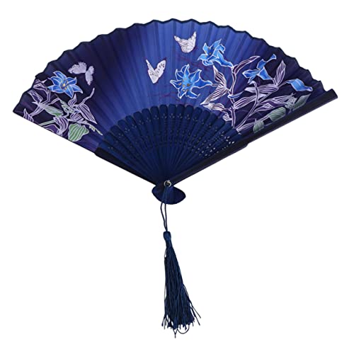 GOOHOCHY Faltbarer Handfächer Chinesischer Stil Blumendruckter Fächer für Hochzeitsgeschenke Tragbar und Elegant für Sommerveranstaltungen von GOOHOCHY