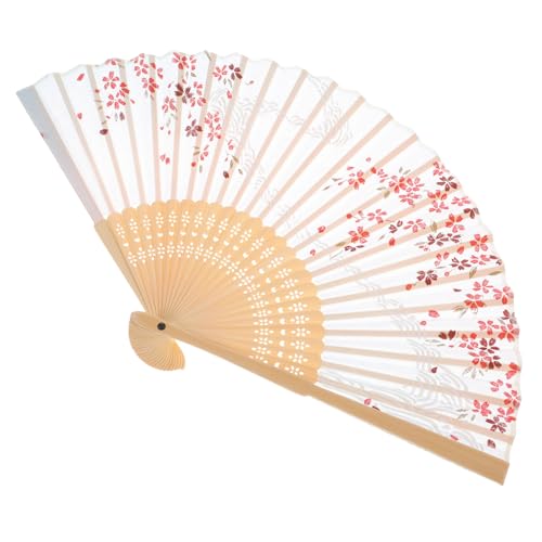GOOHOCHY Faltbarer Handfächer aus im Vintage Stil Eleganter Hochzeitsfächer für Zeremonien Tanzaufführungen und Fotografie Perfektes Accessoire zur Dekoration von GOOHOCHY