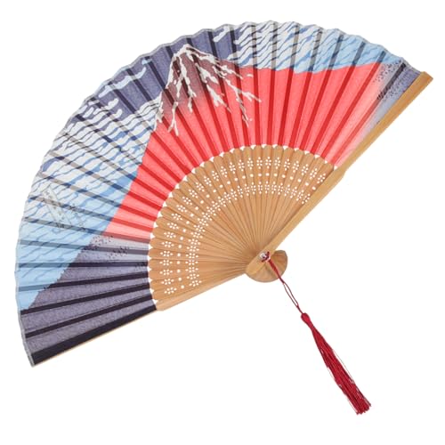 GOOHOCHY Japanischer Faltbarer Handfächer aus Seide und Leichter Retro Faltfächer Handlich für Tanz Performance und Sommerreisen Eleganter Traditioneller Fan von GOOHOCHY
