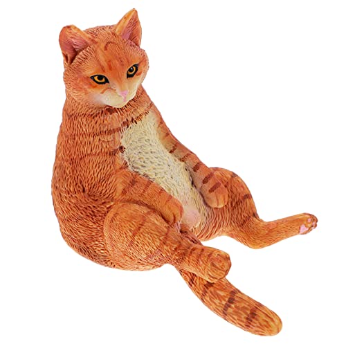 GOOHOCHY Katzenmodell Lebensechte Katzenfigur aus Kunststoff Dekorative Katzendekoration für Schreibtisch Kleiner Kätzchenfigur für Schulprojekte und Partys für Kinder von GOOHOCHY