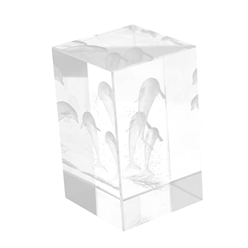 GOOHOCHY Kristall-Delphin-Ornament Glasdelfin Dekoration Glasfigur mit Delfinmotiv Kristalltier -Glasornamente die Bürogeschenke Esstisch Mittelstücke dekorativer Ozean Puppe von GOOHOCHY