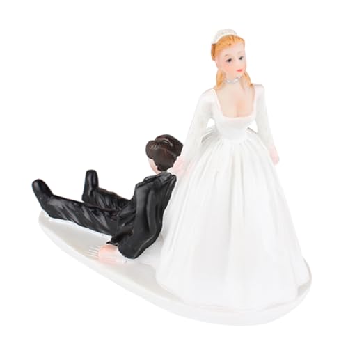GOOHOCHY Lustiger Hochzeits Tortenaufsatz Braut und Bräutigam Figur aus Resin Multifunktionale Hochzeitstorten Dekoration für Brautparty und Hochzeitsfeier Langlebiges von GOOHOCHY