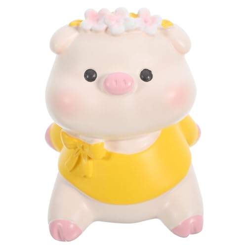 GOOHOCHY Miniatur-schweinstatue Aus Kunstharz, Mini-schweinfigur, Mini-tierdekoration Für Mikrolandschaften von GOOHOCHY