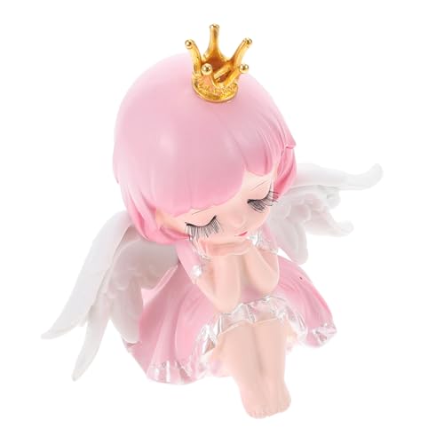 GOOHOCHY Niedliche Engel Mädchen Tortendeko aus Harz Girl Cake Topper Figurine Mini Fee Geburtstagstorten Dekoration Zauberhafte Party Deko für Besondere Anlässe von GOOHOCHY