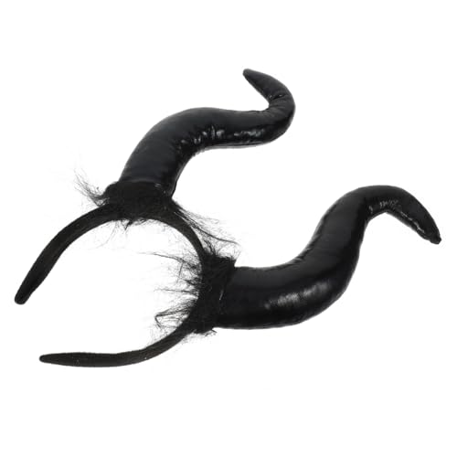 GOOHOCHY Ox Horn Stirnband Halloween Haarreif Teufelshörner Cosplay Party Kopfschmuck Unisex Komfortabel für Karneval Fasching Kostüm von GOOHOCHY