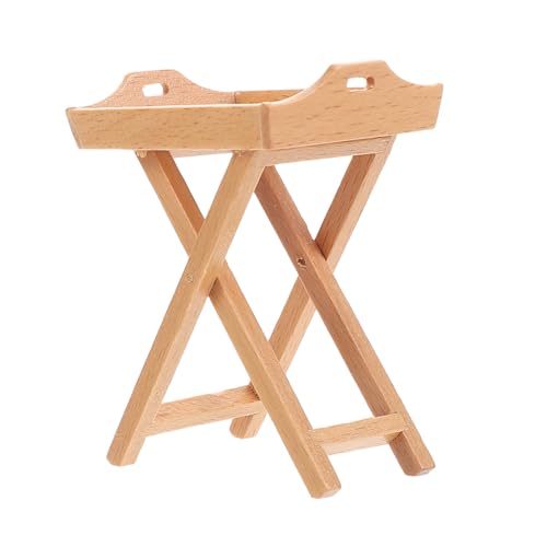 GOOHOCHY Puppenhaus Möbel Stabiles Serviertablett mit Gemüse und Obstständer für Puppenhaus Küche Langlebiges Miniatur Zubehör für Sammler von GOOHOCHY