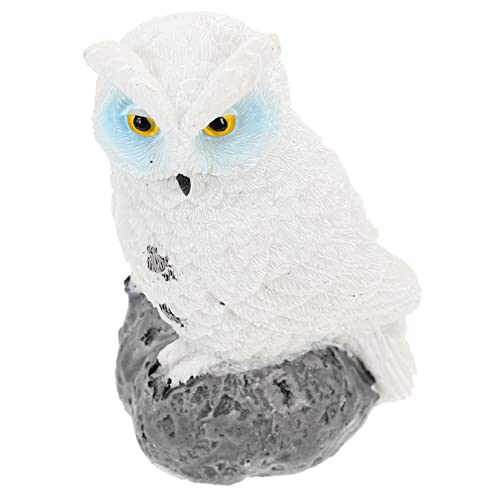 GOOHOCHY Künstliche Eule Resin Gartenfigur Für Dekoration Und Spielzeug Lebensechte Deko-Eule Für Kindergeburtstage Partys Und Gartenprojekte von GOOHOCHY