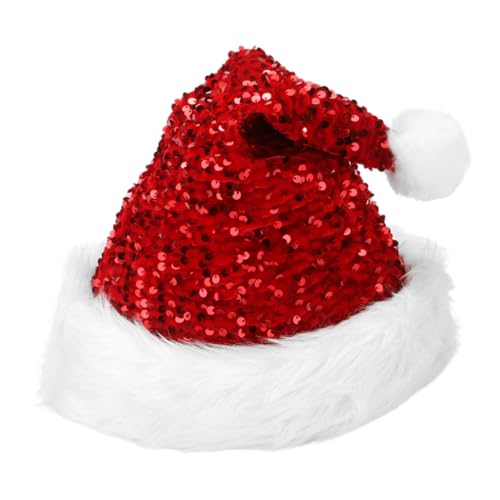 GOOHOCHY Rote Weihnachtsmütze mit Glitzernden Pailletten und Elegantem Fellrand Festliche Nikolausmütze für Erwachsene für Weihnachtsfeiern und Xmas Partys GOOHOCHY Rote Weihnachtsmütze mit Glitzernden Pailletten und Elegantem Fellrand Festliche Nikolausmütze für Erwachsene für Weihnachtsfeiern und Xmas Partys von GOOHOCHY