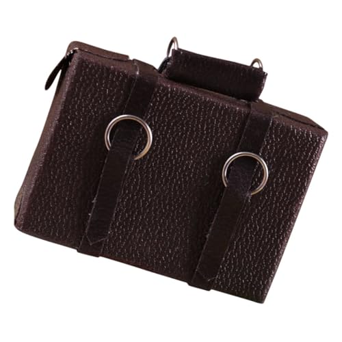 GOOHOCHY Stilvolles Deko Accessoire für Miniaturzimmer Brauner Koffer für Puppen und Fotografie Detailgetreu und Realistisch Gestaltet von GOOHOCHY