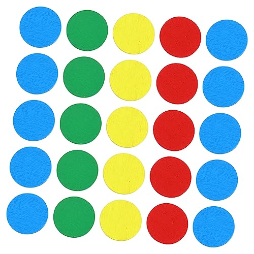 GOOHOCHY Teiliges Buntes Holzspielmünzen Farben Vielseitige Spielchips zum Zählen Sortieren DIY Basteln Pädagogisches Lernspielzeug und Partyzubehör für Familien von GOOHOCHY