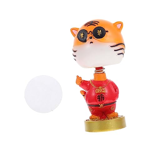 GOOHOCHY Tiger-wackelkopf-Ornament Jahr Groß Mini-Statue Hallo Tierkreis Jahr des Tigerdekors Schmuck Tiger-Aufkleber Tigerfigur Auto Armaturenbrett-Tier Jahr Der Verzierung Rot Harz GOOHOCHY Tiger-wackelkopf-Ornament Jahr Groß Mini-Statue Hallo Tierkreis Jahr des Tigerdekors Schmuck Tiger-Aufkleber Tigerfigur Auto Armaturenbrett-Tier Jahr Der Verzierung Rot Harz von GOOHOCHY