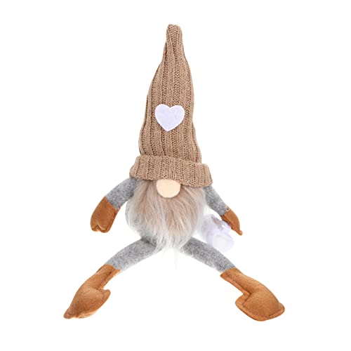 GOOHOCHY gesichtslose Puppenverzierung Plüsch wichtelpuppe Puppen frauengeschenke Freundinnen Adorable GNOME doll Kinderpuppe Festival gesichtslose Puppe Stoff Brown von GOOHOCHY