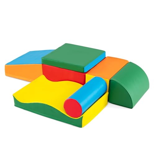 GOPLUS 7-Teilige Schaumstoffbausteine, weiche Softbausteine mit Abnehmbarer Kunstlederhülle, Riesenbausteine, Großbausteine, Bauklötze für Babys & Kleinkinder, Multicolor GOPLUS 7-Teilige Schaumstoffbausteine, weiche Softbausteine mit Abnehmbarer Kunstlederhülle, Riesenbausteine, Großbausteine, Bauklötze für Babys & Kleinkinder, Multicolor von GOPLUS