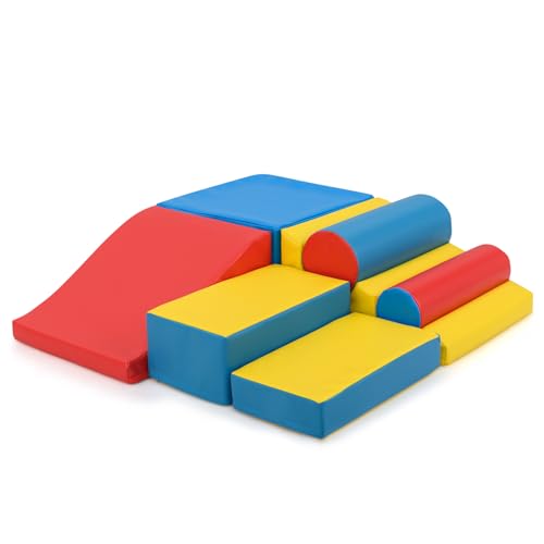 GOPLUS 7er-Set Schaumstoff Bausteine, Softbausteine mit weichem Bezug & hochdichter Schaumstoffpolsterung, Großbausteine für Kinder zum Klettern & Toben GOPLUS 7er-Set Schaumstoff Bausteine, Softbausteine mit weichem Bezug & hochdichter Schaumstoffpolsterung, Großbausteine für Kinder zum Klettern & Toben von GOPLUS