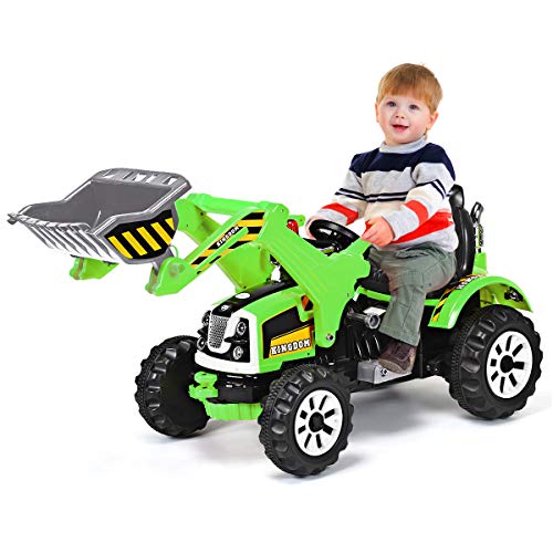 GOPLUS Elektrobagger mit Schalter für hohe/niedrige Geschwindigkeit, Kinderbagger mit Hebel für Vorwärts- und Rückwärtsfahren, Sandbagger, Spielbagger, Elektrofahrzeug mit Pedal, 149x62x74cm (Grün) GOPLUS Elektrobagger mit Schalter für hohe/niedrige Geschwindigkeit, Kinderbagger mit Hebel für Vorwärts- und Rückwärtsfahren, Sandbagger, Spielbagger, Elektrofahrzeug mit Pedal, 149x62x74cm (Grün) von GOPLUS