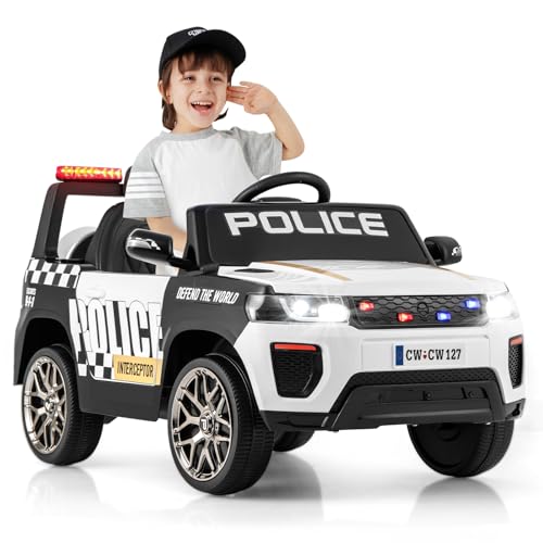 GOPLUS Kinder Elektroauto Polizei, 12V Elektrisches Kinderauto mit Fernbedienung, Musik & Hupe, Sirene & LED-Licht, Drahtlose Verbindung, Federung, Elektrofahrzeug für Kinder ab 3 Jahren GOPLUS Kinder Elektroauto Polizei, 12V Elektrisches Kinderauto mit Fernbedienung, Musik & Hupe, Sirene & LED-Licht, Drahtlose Verbindung, Federung, Elektrofahrzeug für Kinder ab 3 Jahren von GOPLUS