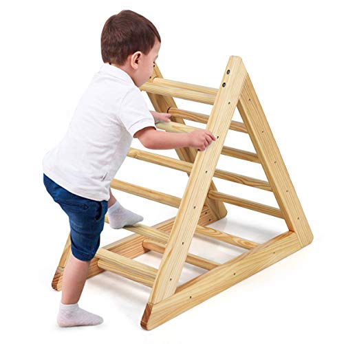GOPLUS Kinder Kletterdreieck, Dreieck Klettergerüst aus Holz, Kletterdreieck Dreiseitig Verfügbar, Robuster Dreiecksständer für Kinder ab 3 Jahren, für Zuhause & Außenbereich GOPLUS Kinder Kletterdreieck, Dreieck Klettergerüst aus Holz, Kletterdreieck Dreiseitig Verfügbar, Robuster Dreiecksständer für Kinder ab 3 Jahren, für Zuhause & Außenbereich von GOPLUS