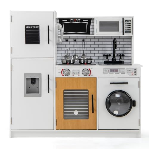 GOPLUS Kinderküche, Spielküche mit Ofen, Waschmaschine, Mikrowelle, Wasserspender, Telefon, echten Geräuschen & Lichtern, Spielzeugküche für Jungen & Mädchen ab 3 Jahren GOPLUS Kinderküche, Spielküche mit Ofen, Waschmaschine, Mikrowelle, Wasserspender, Telefon, echten Geräuschen & Lichtern, Spielzeugküche für Jungen & Mädchen ab 3 Jahren von GOPLUS