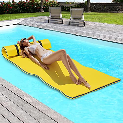 GOPLUS Schwimmender Teppich aus Reißfester XPE-Schaum, Wasserhängematte mit 3 Schichten, Wasserliege für Sonnenbaden, Wassersport, auf Pools, Seen oder Strände, 100kg Tragkraft, 220 x 90 x 4 cm (Gelb) GOPLUS Schwimmender Teppich aus Reißfester XPE-Schaum, Wasserhängematte mit 3 Schichten, Wasserliege für Sonnenbaden, Wassersport, auf Pools, Seen oder Strände, 100kg Tragkraft, 220 x 90 x 4 cm (Gelb) von GOPLUS