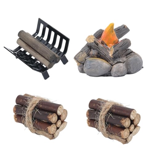 GORGECRAFT Miniatur-Lagerfeuer-Mini-Puppenhaus, Lagerfeuer-Modell, Feuerholz, Eisen, Harz, Mikro-Landschaft, Baumstumpf, Feengarten, Steinbank, Figuren für Foto-Requisiten, kleines Haus, Halloween, GORGECRAFT Miniatur-Lagerfeuer-Mini-Puppenhaus, Lagerfeuer-Modell, Feuerholz, Eisen, Harz, Mikro-Landschaft, Baumstumpf, Feengarten, Steinbank, Figuren für Foto-Requisiten, kleines Haus, Halloween, von GORGECRAFT