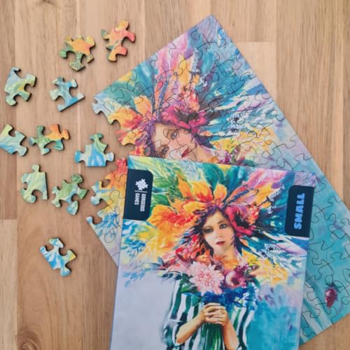 Gorgeous Games Flora Kleines Holzpuzzle | Premium Holzpuzzle für Erwachsene | Zeitgenössisches Kunstwerk mit einer Premium-Konstruktion von GORGEOUS GAMES