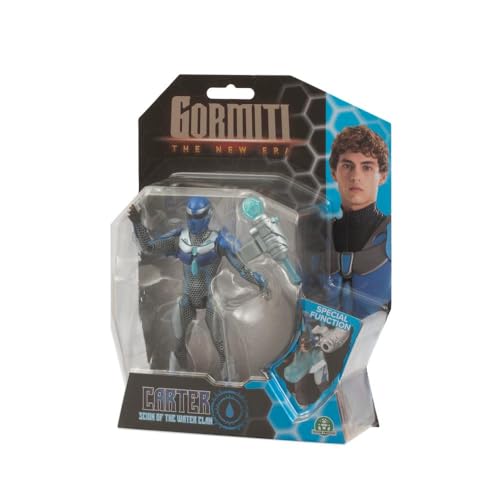 Gormiti, Figur mit Gelenken, 15 cm, Spross mit Angriffsfunktion, Modell Wasser – Carter, für Kinder ab 4 Jahren, GRV113, Mehrfarbig von GORMITI THE NEW ERA