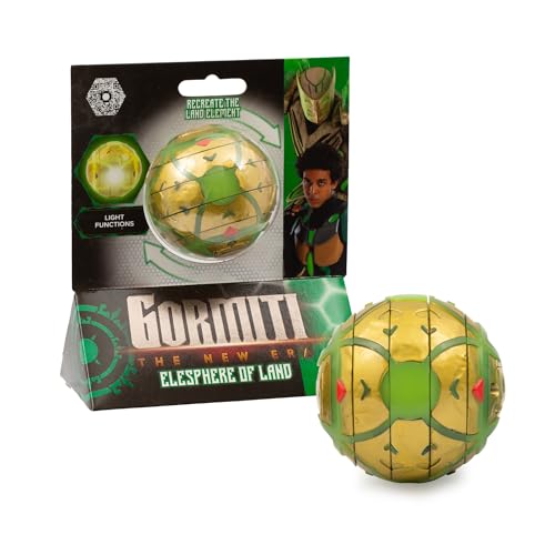 GORMITI THE NEW ERA - Elesfera des Clans der Erde Glen, stellt das Element der Erde durch Drehen der Ringe Wieder her und die Kugel leuchtet auf, für Kinder ab 3 Jahren von GORMITI THE NEW ERA