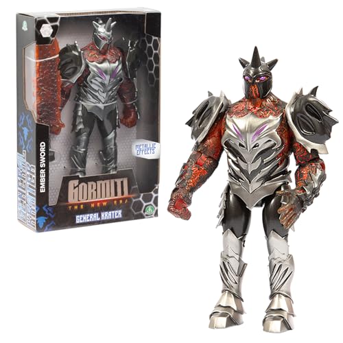 Gormiti, Figur mit Gelenken, 27 cm, Gormiti mit Seiner Waffe, Modell General Krater, für Kinder ab 4 Jahren, GRV093, Mehrfarbig Gormiti, Figur mit Gelenken, 27 cm, Gormiti mit Seiner Waffe, Modell General Krater, für Kinder ab 4 Jahren, GRV093, Mehrfarbig von GORMITI THE NEW ERA