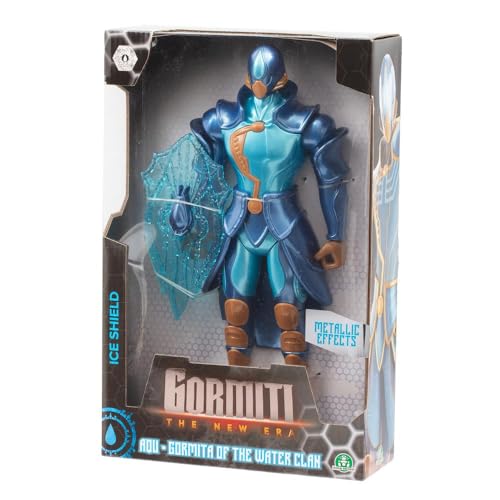 Gormiti, Figur mit Gelenken, 27 cm, Gormiti mit Seiner Waffe, Modell Wasser – AQU, für Kinder ab 4 Jahren, GRV064, Mehrfarbig Gormiti, Figur mit Gelenken, 27 cm, Gormiti mit Seiner Waffe, Modell Wasser – AQU, für Kinder ab 4 Jahren, GRV064, Mehrfarbig von GORMITI THE NEW ERA