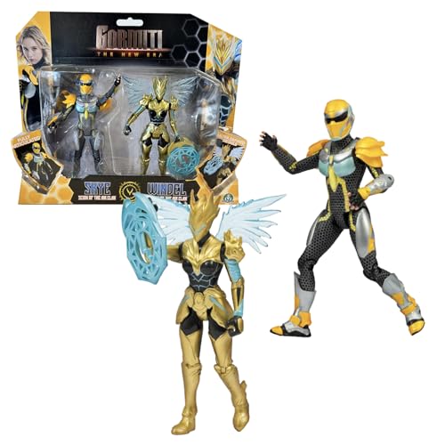 Gormiti, Set mit 2 Figuren, 15 cm, Scion + Gormiti, Modell Air – Skye und Windel, für Kinder ab 4 Jahren, GRV191, Mehrfarbig Gormiti, Set mit 2 Figuren, 15 cm, Scion + Gormiti, Modell Air – Skye und Windel, für Kinder ab 4 Jahren, GRV191, Mehrfarbig von GORMITI THE NEW ERA
