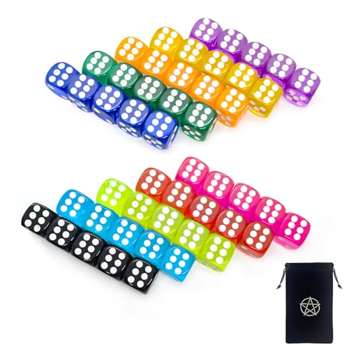 50 Stück Würfel Set, 6 Seitige Spielwürfel 10 Farben, Dice Set aus Acryl 14 mm, Würfel Bunt mit Einstecktaschen, Würfelset mit Aufbewahrungsbox für Tischspiele Würfelspiele 50 Stück Würfel Set, 6 Seitige Spielwürfel 10 Farben, Dice Set aus Acryl 14 mm, Würfel Bunt mit Einstecktaschen, Würfelset mit Aufbewahrungsbox für Tischspiele Würfelspiele von GOTDYBST