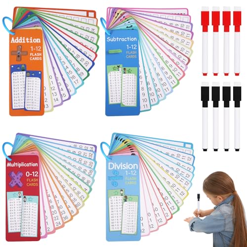 4 Stück 1x1 Lernkarten 1x1 Lernen Spiel Wiederverwendbar Einmaleins Lernen mit 8 Trocken Abwischbare Marker,Mathe Lernkarten für Kinder den Einsatz im Klassenzimmer und Das Lernen zu Hause 4 Stück 1x1 Lernkarten 1x1 Lernen Spiel Wiederverwendbar Einmaleins Lernen mit 8 Trocken Abwischbare Marker,Mathe Lernkarten für Kinder den Einsatz im Klassenzimmer und Das Lernen zu Hause von GOTFUN