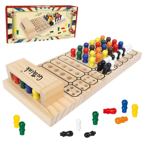 GOTHINK Code Breaker Board Game - Wooden Strategy Game of Codemaker vs. Codebreaker - 2 Player Battle of wits, Color Brain Game - STEM Toys Gift for Kids 8+ Ages and up - Family Games GOTHINK Code Breaker Board Game - Wooden Strategy Game of Codemaker vs. Codebreaker - 2 Player Battle of wits, Color Brain Game - STEM Toys Gift for Kids 8+ Ages and up - Family Games von GOTHINK