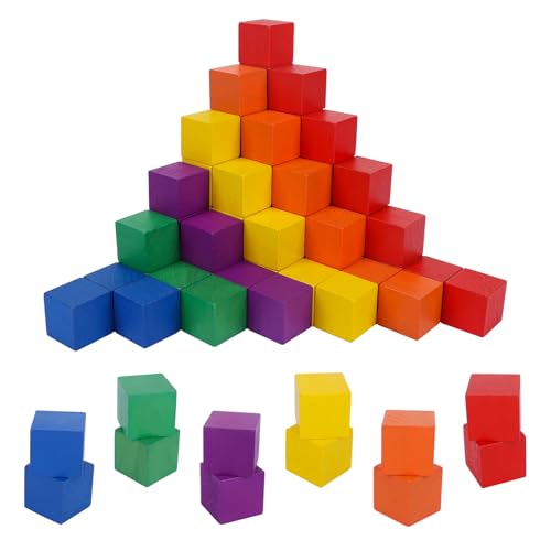 GOTHINK Holzwürfel Bunt, 108 Pack 1 Zoll Bunte quadratische Holzklötze, farbige unfertige Holzbausteine, Puzzle Machen und DIY Handwerk Stapelblöcke Spielzeug für Kinder Erwachsene Klassenzimmer GOTHINK Holzwürfel Bunt, 108 Pack 1 Zoll Bunte quadratische Holzklötze, farbige unfertige Holzbausteine, Puzzle Machen und DIY Handwerk Stapelblöcke Spielzeug für Kinder Erwachsene Klassenzimmer von GOTHINK