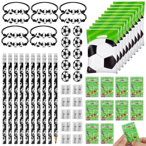 GOTRUST Fußball Mitgebsel, 60 Stück Gastgeschenk Fussball Kindergeburtstag Set, Fußball Geschenke Flipperspiel, Fußball Armbänder Kinder für Schule Schreibwaren FußBaller Party GOTRUST Fußball Mitgebsel, 60 Stück Gastgeschenk Fussball Kindergeburtstag Set, Fußball Geschenke Flipperspiel, Fußball Armbänder Kinder für Schule Schreibwaren FußBaller Party von GOTRUST