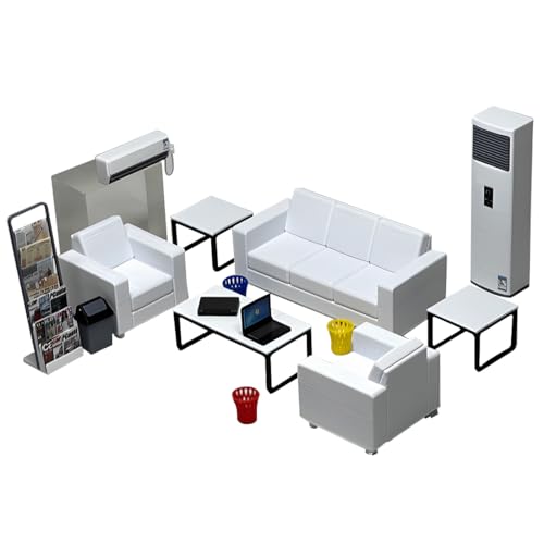 GOUX 1/18 Skala Lounge Bereich Modell Set für DIY Auto Reparatur Werkstatt und benutzerdefinierte Shop Szene Modell, Auto Reparatur Werkstatt Serie Modell Spielzeug (Set von 7) von GOUX
